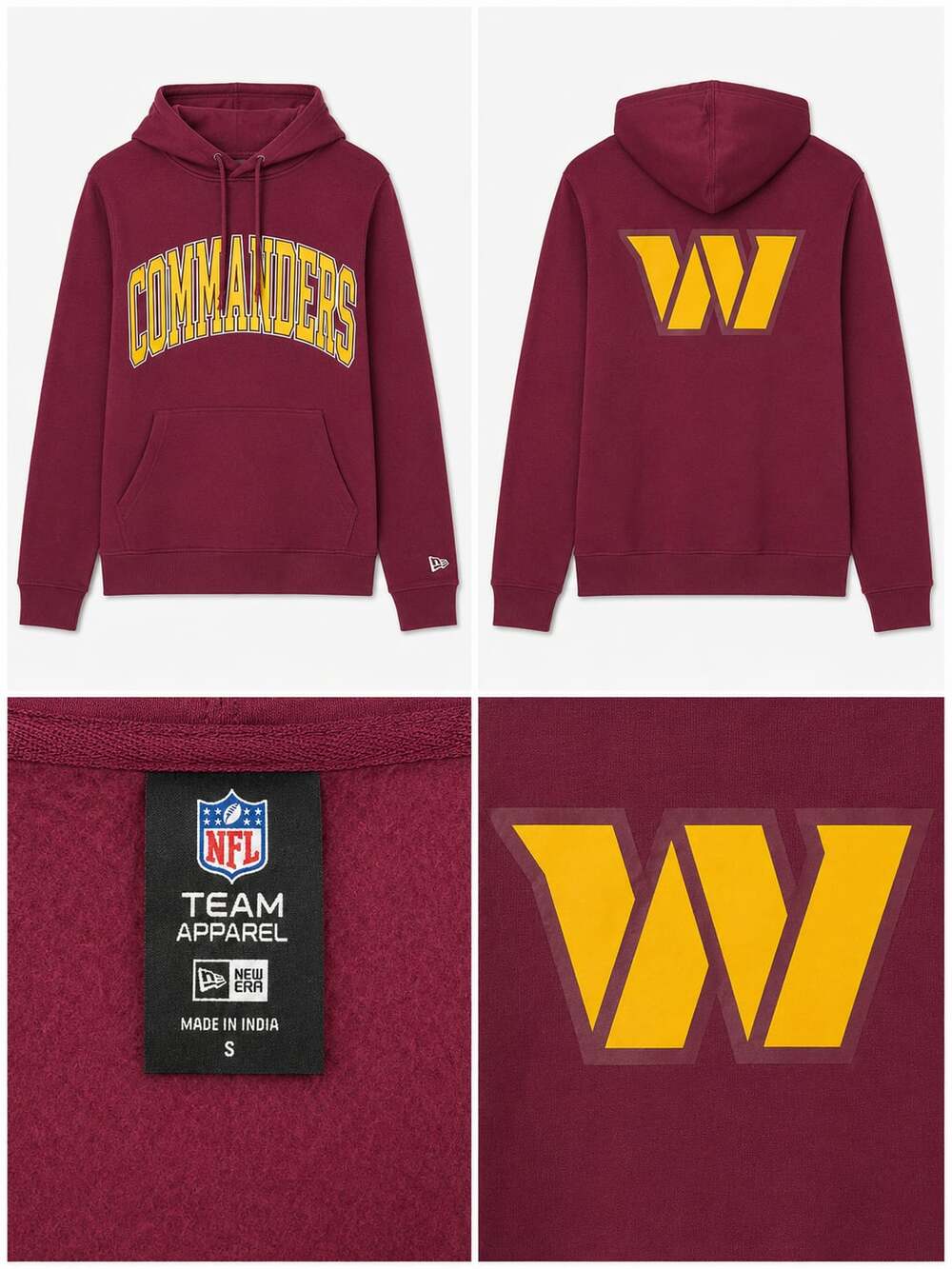 New Era NFL Washington Commanders Team Apparel Pullover Hoodie